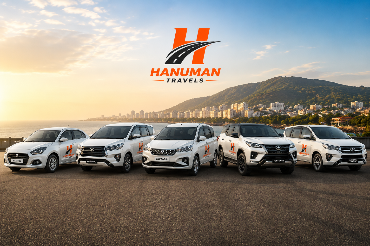 Hanuman Travels fleet lined up in Visakhapatnam